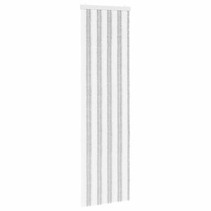 vidaXL Insect Curtain Chenille Light Grey and White 56 x 200 cm