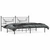 vidaXL Metal Bed Frame without Mattress with Headboard Black 193x203cm