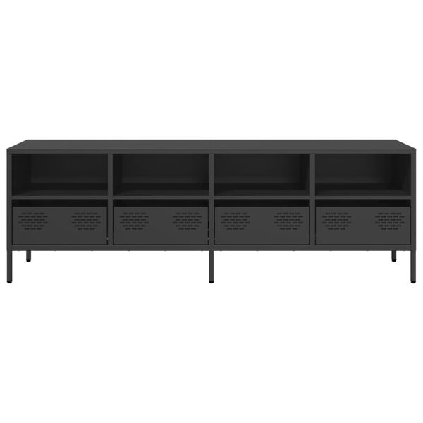 vidaXL TV Cabinet Black 135x39x43.5 cm Cold-rolled Steel