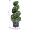 vidaXL Artificial Boxwood Spiral Plant with Pot Green 89 cm