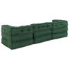 vidaXL Modular Sofa 3 pcs Green Fabric