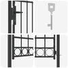 vidaXL Fence Gate Grey 100 x 175 cm Powder-coated steel