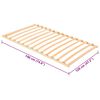 vidaXL Slatted Bed Base Brown 120 x 190 cm Solid Beech Wood