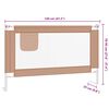 vidaXL Toddler Safety Bed Rail Taupe 120x25 cm Fabric