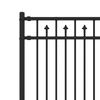 vidaXL Spike Fence Black 200 x 130 cm Powder-Coated Steel