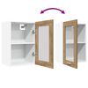 vidaXL Hanging Glass Cabinet Lyon Artisan Oak 40x31x60 cm Engineered Wood