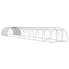 vidaXL Chicken Coop Silver 1000 x 150 x 100 cm Galvanised Steel