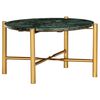 vidaXL Coffee Table Green 60x60x35 cm Real Stone with Marble Texture