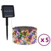 vidaXL Solar Fairy Light | Set of 5 | Multicolour | Plastic | Long string