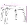 vidaXL Gazebo with Double Roof and Mesh Walls Cream 2.93x2.93 m Steel