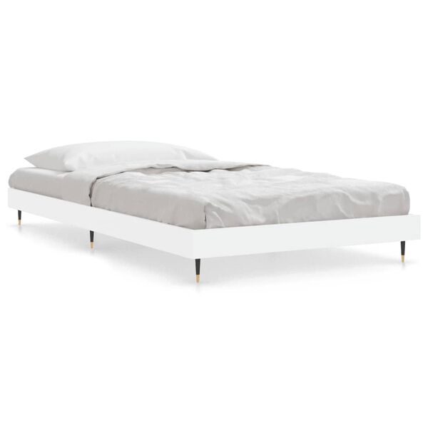 vidaXL Bed Frame without Mattress White 90x200 cm Engineered Wood