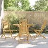 vidaXL 5 Piece Garden Dining Set Bamboo