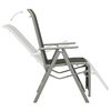 vidaXL Reclining Garden Chair Textilene and Aluminium Silver