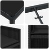 vidaXL Garden Dining Set 5 pcs Black Poly Rattan