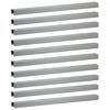 vidaXL Garden Cover Profile 10 pcs 100 x 6 x 5 cm Galvanised Steel