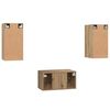 vidaXL TV Cabinet Set Wall-mounted 3 pcs Artisan oak 60 x 30 x 30 cm