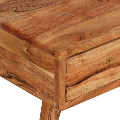 vidaXL Coffee Table Solid Wood with Carved Drawer 100x50x40 cm