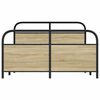vidaXL Metal Bed Frame without Mattress Sonoma Oak 140x200 cm