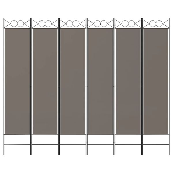 vidaXL 6-Panel Room Divider Anthracite 240x220 cm Fabric