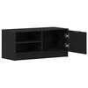 vidaXL TV Cabinet Black Oak 80 x 35 x 36.5 cm Engineered Wood
