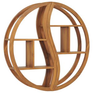 vidaXL Wall Shelf | Natural Teak | Smoothly sanded teak hardwood