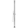 vidaXL Garden Shower with Brown Base 225 cm Stainless Steel