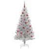 vidaXL Christmas Tree with 150 LEDs with Stand Silver 150 cm PET