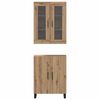vidaXL Highboard 2 pcs Artisan oak Engineered wood
