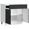vidaXL Kitchen Base Cabinet&nbsp;Porto Black Engineered Wood
