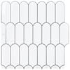 vidaXL Feather Tile 10 pcs White Grey 30 x 30 cm Polyurethane and PET