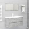 vidaXL Sink Cabinet with Built-in Basin Concrete Grey Engineered Wood