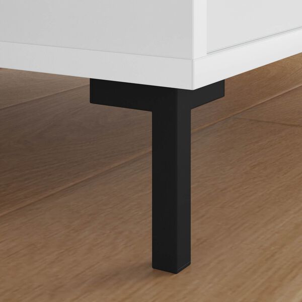 vidaXL Standing Feet 2 pcs Black 57 x 57 x 100 mm Iron