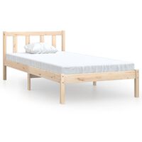 vidaXL Bed Frame Solid Pinewood 100x200 cm
