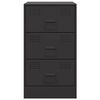 vidaXL Bedside Cabinets 2pcs Black 34.5x39x62 cm Steel
