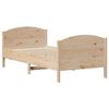vidaXL Bed Frame without Mattress 75x190 cm Small Single Solid Wood Pine