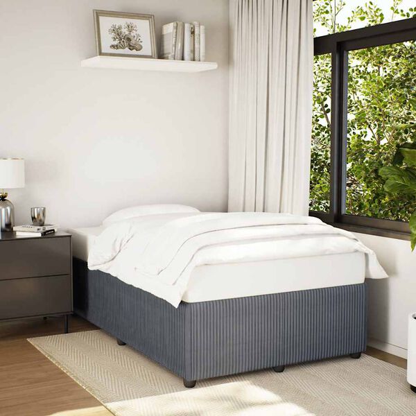 vidaXL Bed Frame without Mattress Dark Grey 120x200 cm Velvet