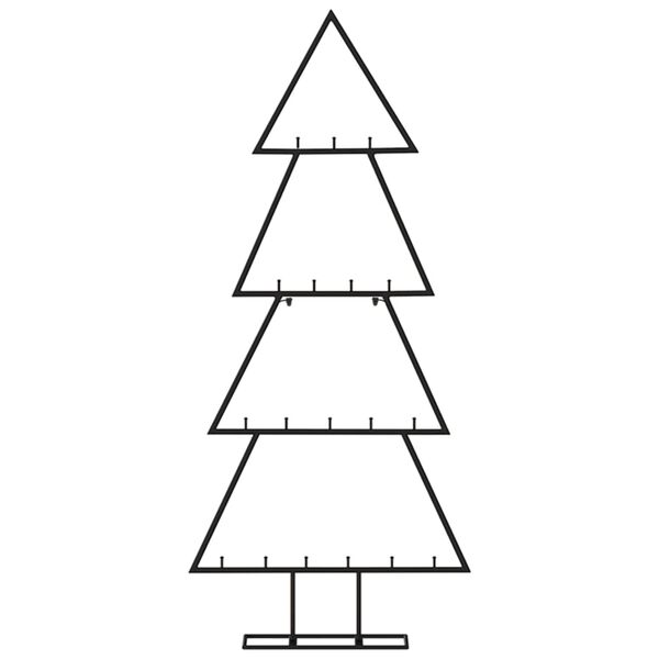 vidaXL Metal Christmas Tree for Decoration Black 90 cm