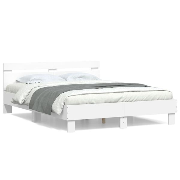 vidaXL Bed Frame without Mattress White 140x200 cm