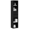 vidaXL Book Cabinet Black Oak 36 x 30 x 171 cm Engineered Wood