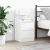 vidaXL Bedside Cabinets with 2 Drawers 2 pcs White 38x34x80 cm