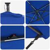 vidaXL Umbrella Azurblau 294 x 200 x 270 cm Polyester and Aluminium