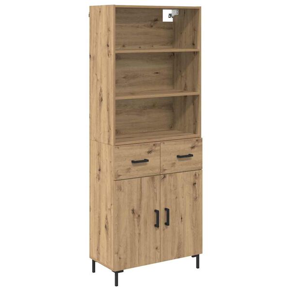 vidaXL Highboard Artisan Oak 69.5 x 34 x 180 cm Engineered Wood