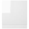 vidaXL Dishwasher Panel Lyon High Gloss White 59.5x3x67 cm Engineered Wood