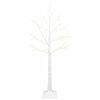vidaXL Birch Christmas Tree White 22 x 22 x 120 cm Plastic 174 LEDs