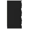 vidaXL Sideboards 2 pcs Black Engineered Wood