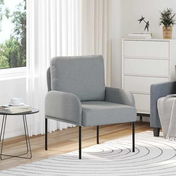 vidaXL Sofas with Cushion Light Grey 60 x 56 x 80 cm Plywood