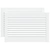vidaXL Cabinet Doors Louvred Design 2 pcs White 39.5x59.4 cm