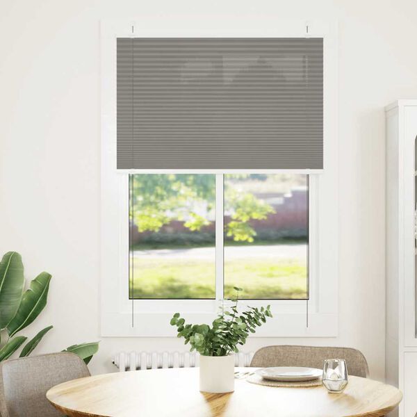 vidaXL Pleated Blind Anthracite 90x150 cm Fabric Width 89.4 cm Polyester