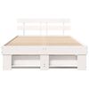 vidaXL Bed Frame with Headboard White 120 x 190 cm Solid Pine Wood