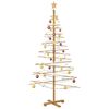vidaXL Wooden Christmas Tree with Stand Brown 180 cm Bamboo
